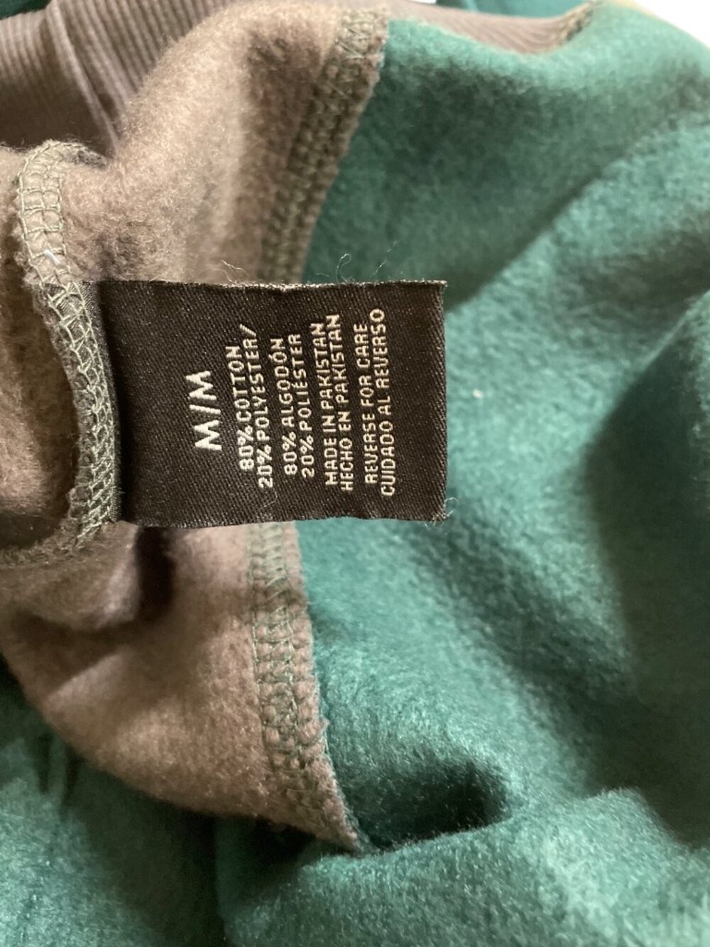 Tony Hawk Gray & Green Pullover Hoodie With Kangaroo Pocket Mens Size Medium - Picture 11 of 12